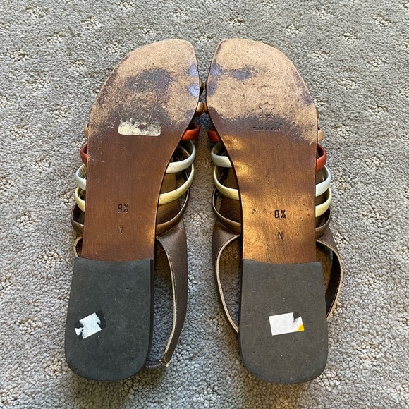 Charter Club Leather Strappy Sandals Made in Italy Size 8.5 Narrow - Picture 4 of 4